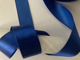 SATINBAND BLAU SCHLEIFENBAND 25mm 5m Hochzeit Weihnachtsdeko