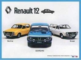 Blechschild- RENAULT 12-COLLAGE