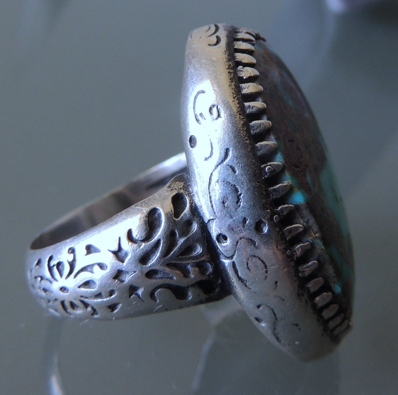 Bagues: Silber 800 Türkis Fingerring Gr. 68 – D'occasion à Waldenburg par schaller707 3