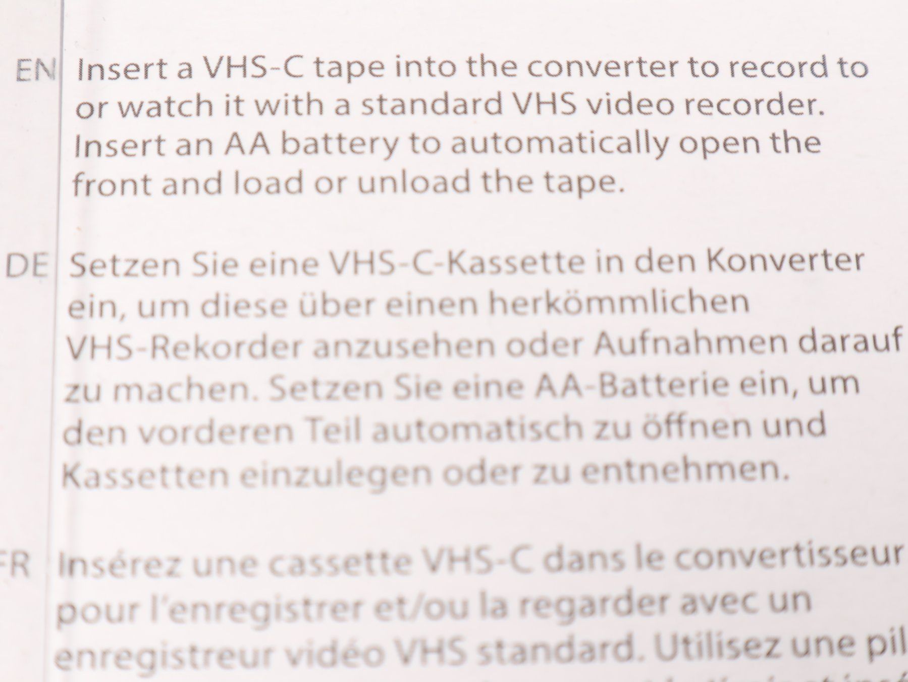 Convertisseurs: VHS-C Kassettenkonverter – Neuf avec emballage d'origine à Steinen par Restwert_Steinen 5