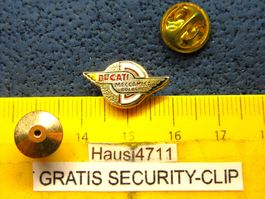 DUCATI MECHANICA BOLOGNA MOTO SCHMUCK-PIN MIT SECURITY-CLIP