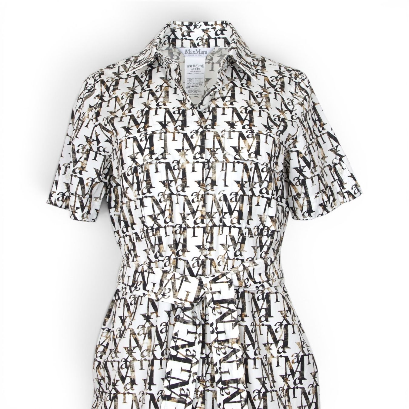 Max Mara Kleider: Max Mara Kleid weiss gemustert Gr. 38 – Gebraucht aus Binningen von Designerlabels 4