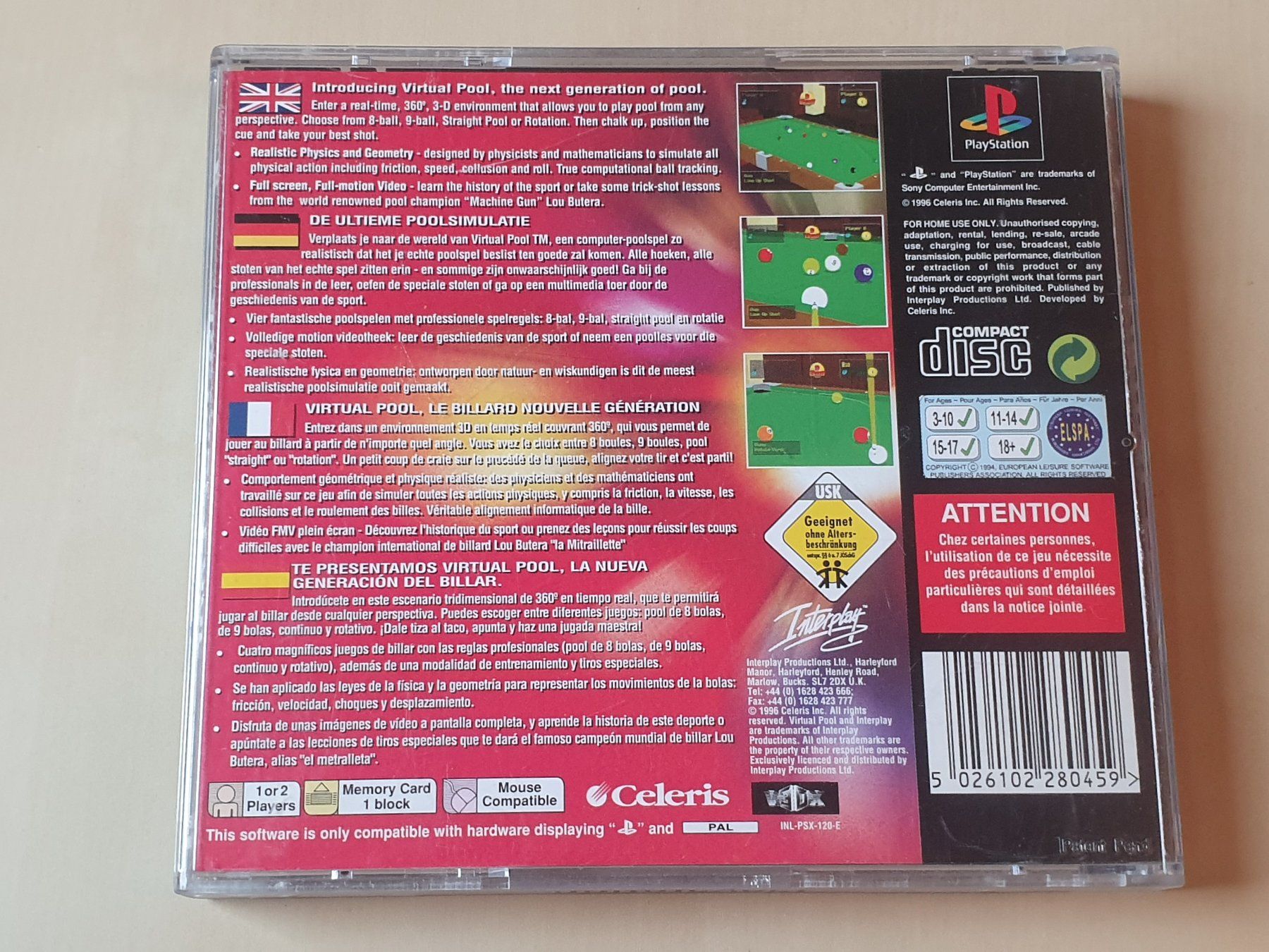 Sony Spiele: Virtual Pool – Gebraucht aus Stansstad von collectorsshop 1