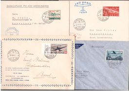 1941-1947, 4 Flugpostbelege siehe Scan (14225)