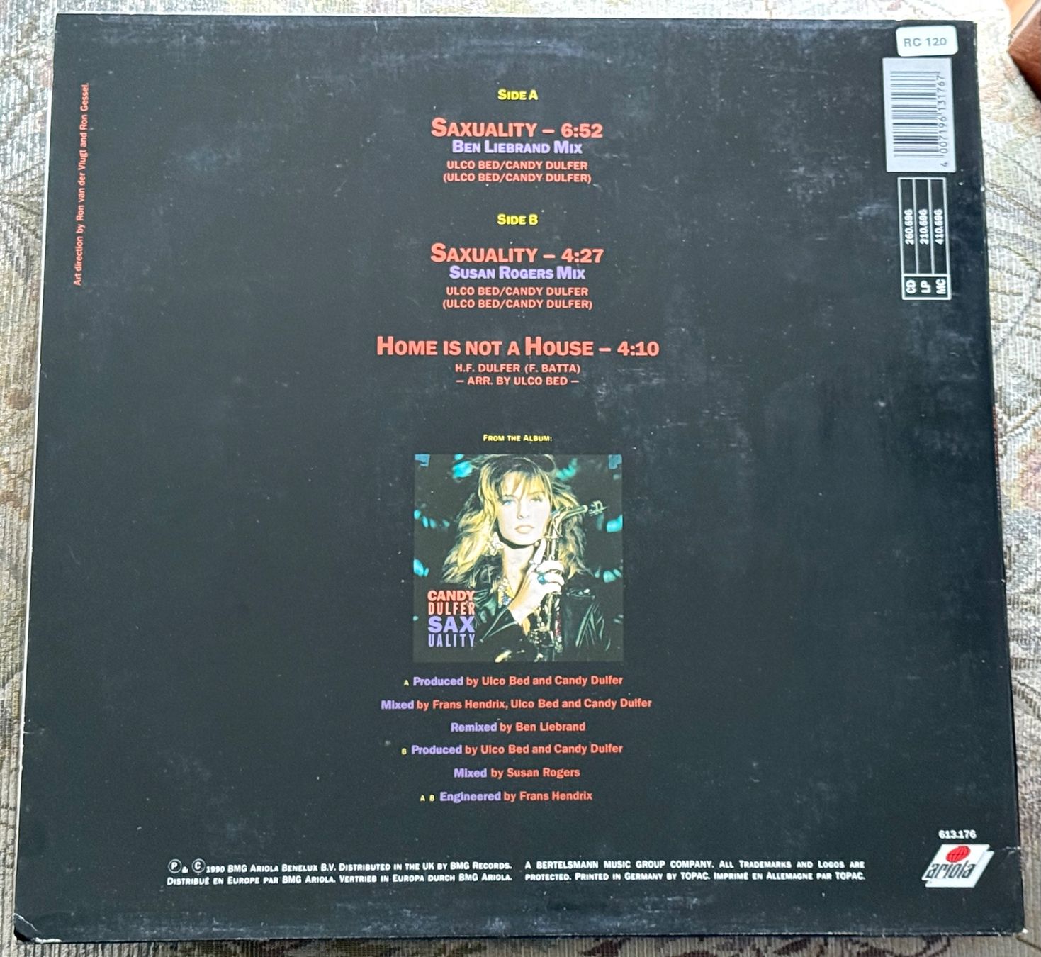 Dischi in vinile: Candy Dulfer Saxuality 12" Vinyl Maxi Single Ariola 1990 TOP – Usato da Aarau venduto da Grogu66 1