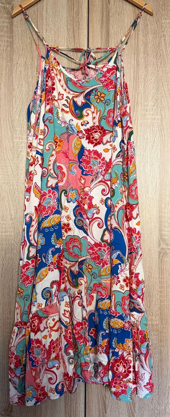 C&A Vestiti: Langes Kleid Marke C&A bunt Viskose Sommer – Usato da Nussbaumen AG venduto da brigitebardot 3