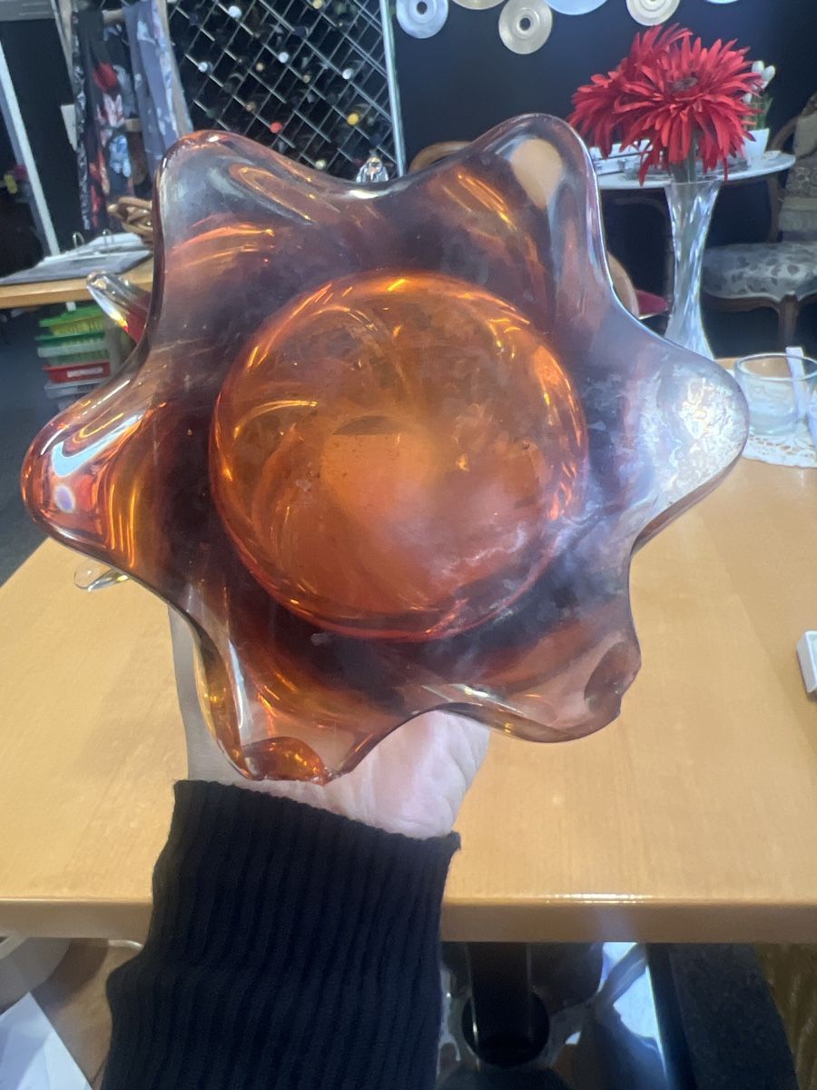 Murano Vasen & Gefässe: Wunderschöne Murano Glasvase, rot-orange, 30cm hoch – Gebraucht aus Rorschach von TrendyDeals 4