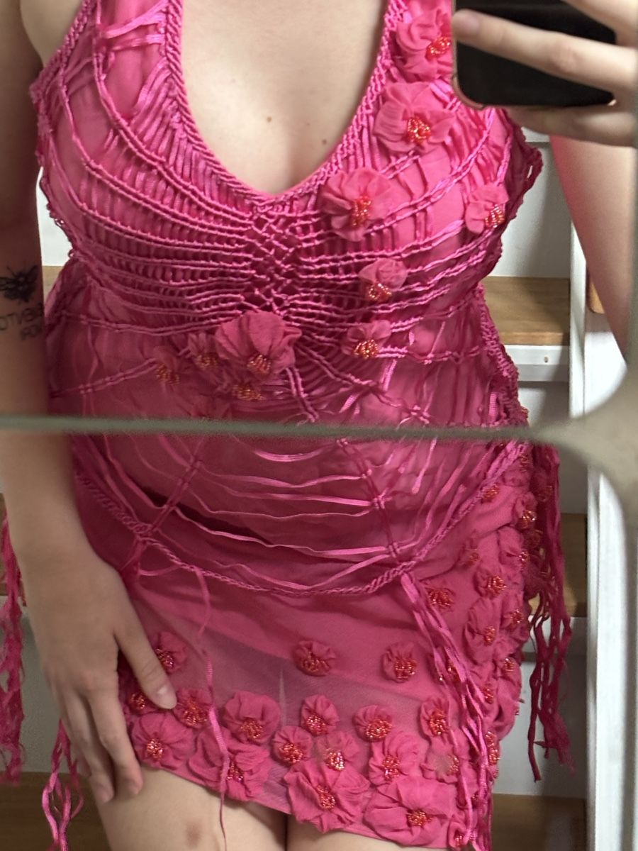 Vestiti: Traumhaftes Sommerkleid, pink mit Blumen – Nuovo (secondo la descrizione) da Winterthur venduto da sanneagasi 1