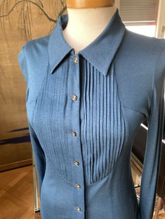 Traumhafte Bluse Salvatore Ferragamo IT42 petrolblau