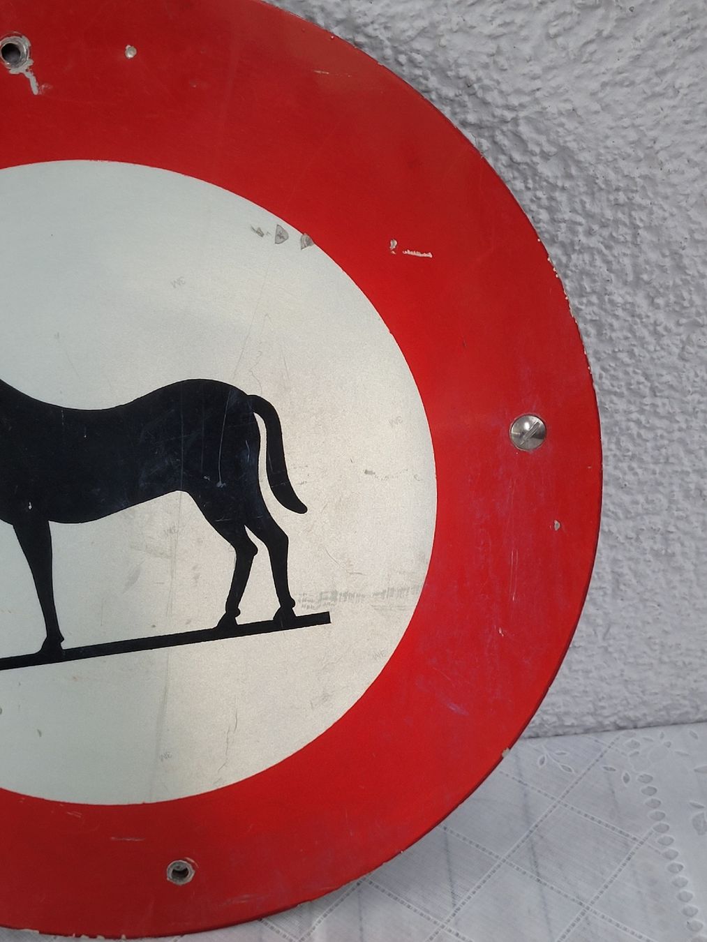 Schilder: Sehr massives Warnschild Stahlblech – Gebraucht aus Buttikon SZ von Corendo 1