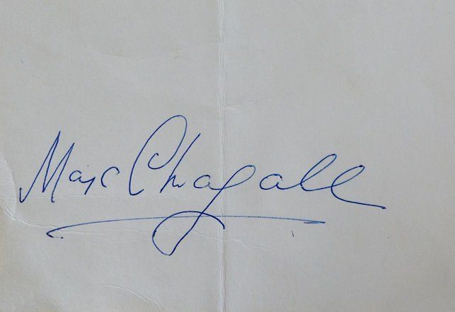 Marc Chagall (1887-1985) Maler - Autogramm (Gebraucht) in Dietikon für ...