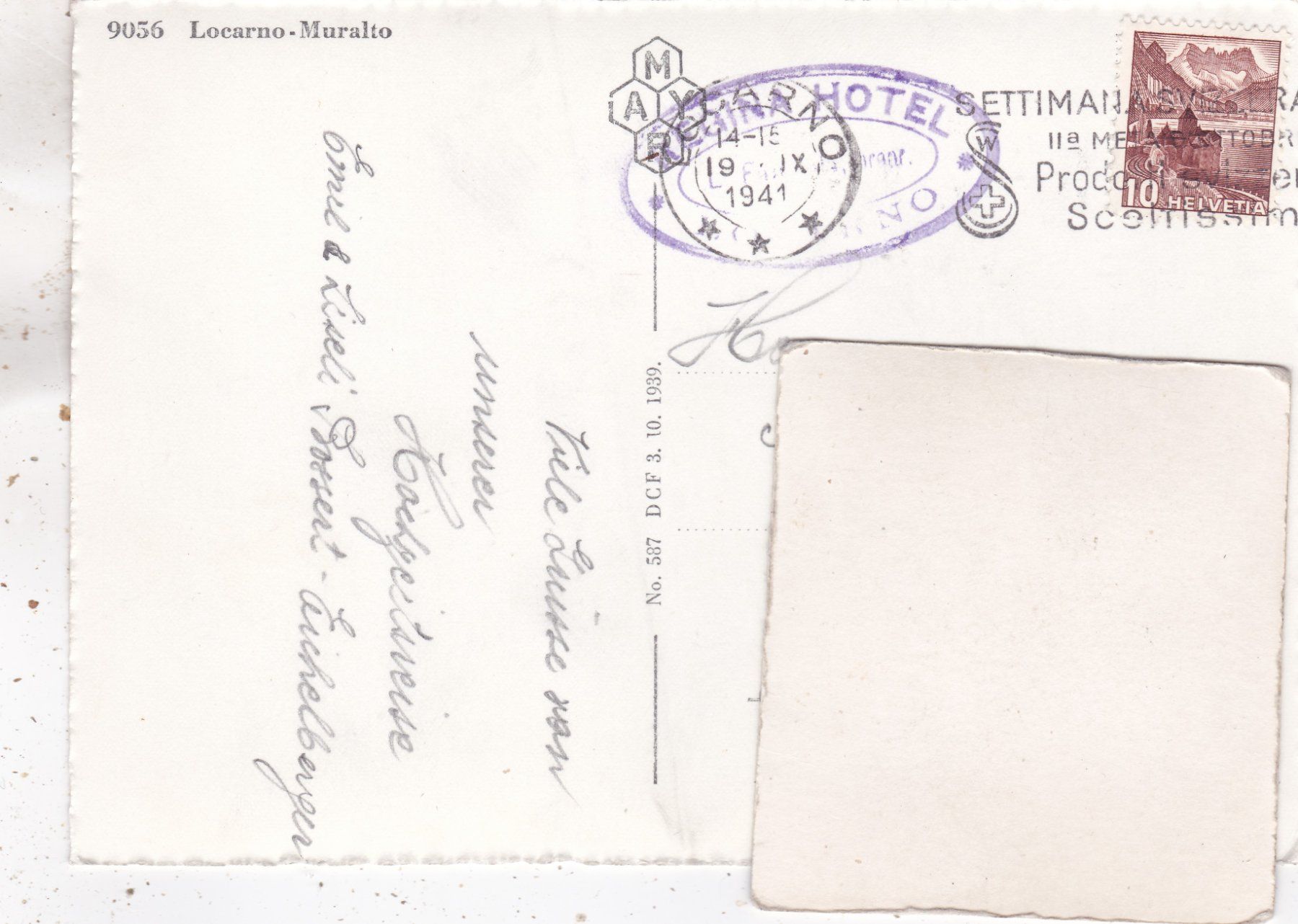 Cartoline postali: Locarno Muralto 1941 – Usato da Herisau venduto da Lisegrat2008 1