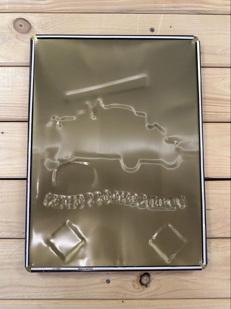 Feldschlösschen Insegne: Blechschild Feldschlösschen Rheinfelden LKW und Fässer – Usato da Maschwanden venduto da Charlotte90 1