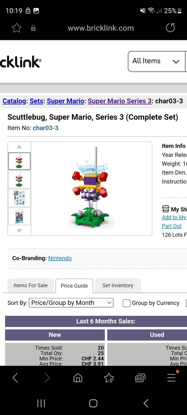 Lego Kit di costruzioni: LEGO Super Mario Serie 3 Scuttlebug – Nuovo (secondo la descrizione) da Chesières venduto da HerveH