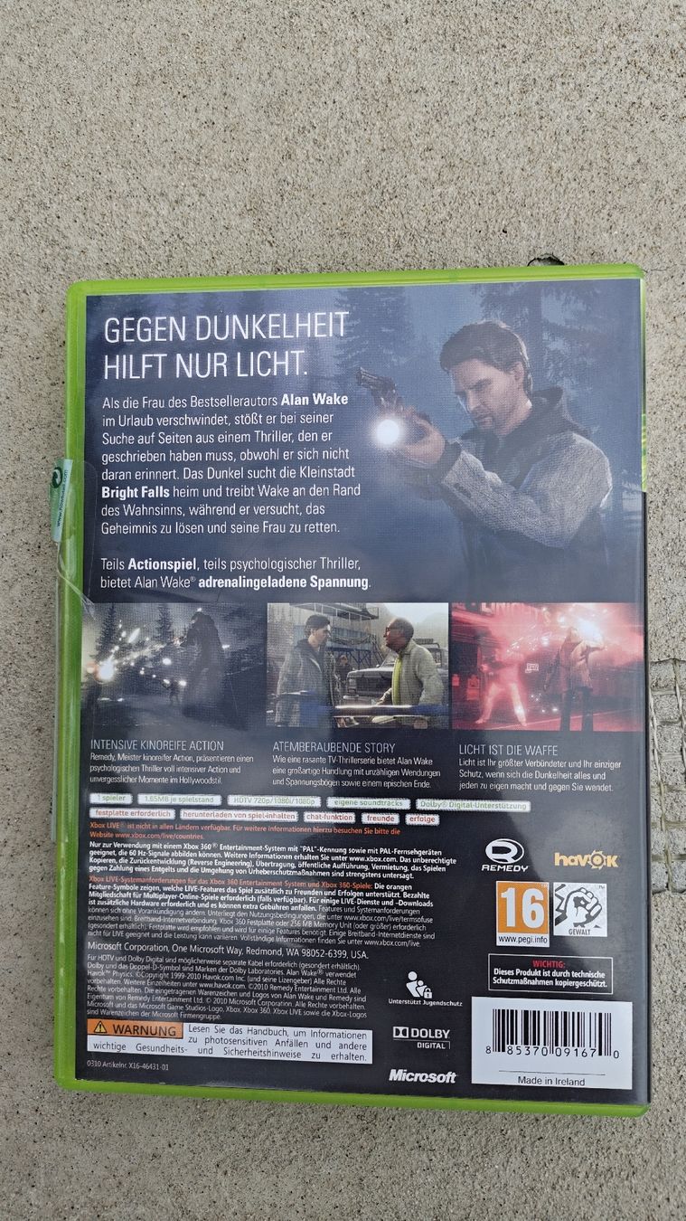 Spiele: Alan Wake - Xbox 360 – Gebraucht aus Montagnola von mattbert86 1