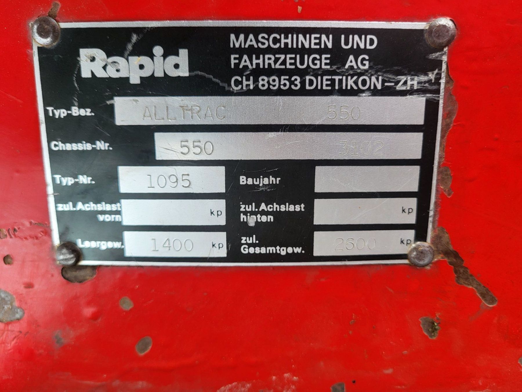 Tutte le macchine: Rapid Alltrac 550 – Usato da Speicher venduto da dan_bf2y 4