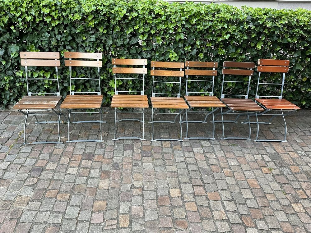 7 Gartenstühle Klappstühle Biergartenstühle Kaufen auf Ricardo