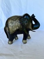 Schöne Deko Elefant Holz Metall Optik
