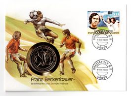 Franz Beckenbauer Briefmarke und Sondermünze o. Beschreibung