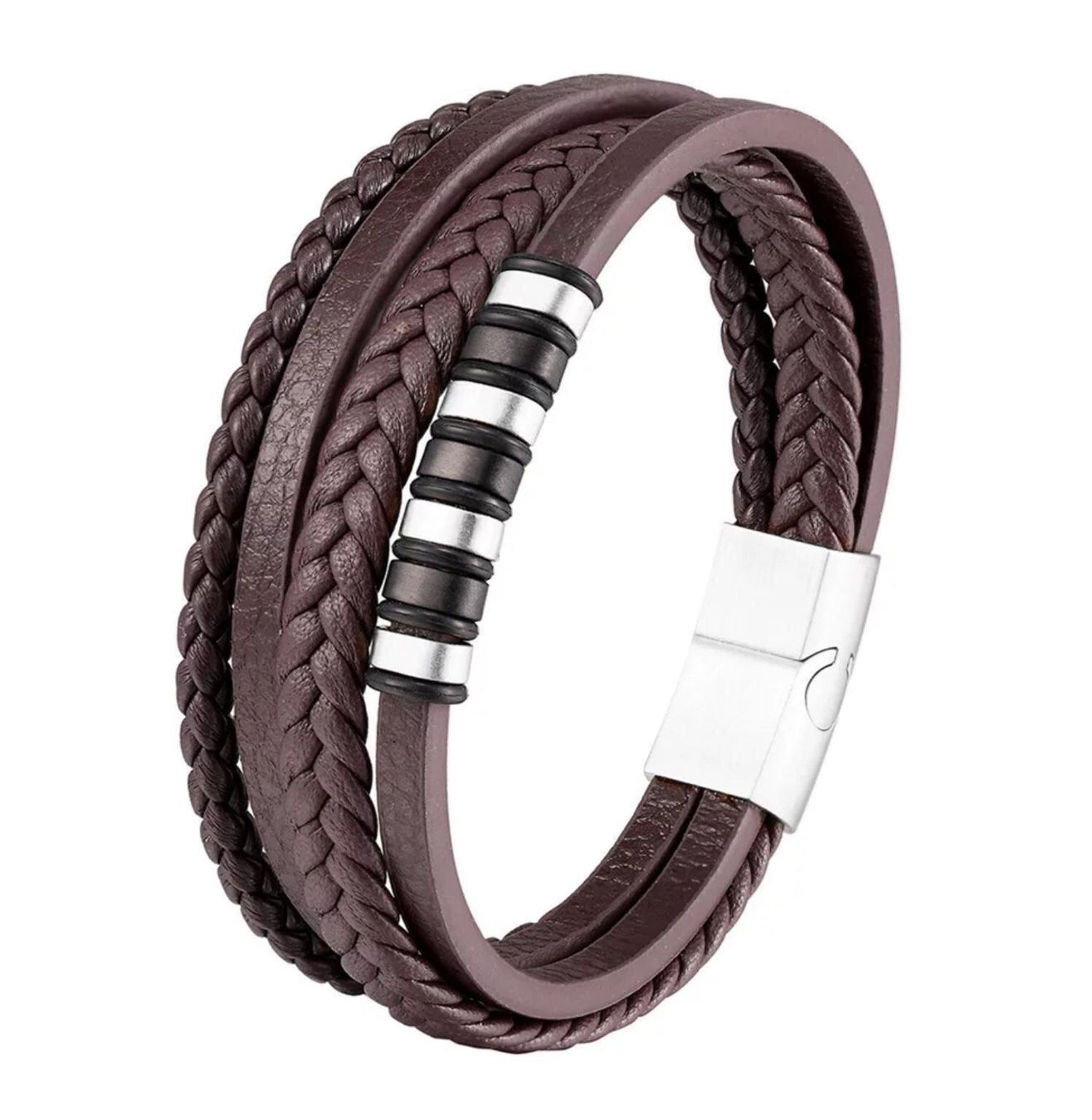 Armbänder & -reifen: ARMBAND HERREN LEDER EDELSTAHL – Neu (gemäss Beschreibung) aus Neuhaus von lucadominik