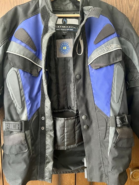 RO431k Kinder Motorradjacke Mit Reflektoren - Blau/ Produktbild-Vorschau 8