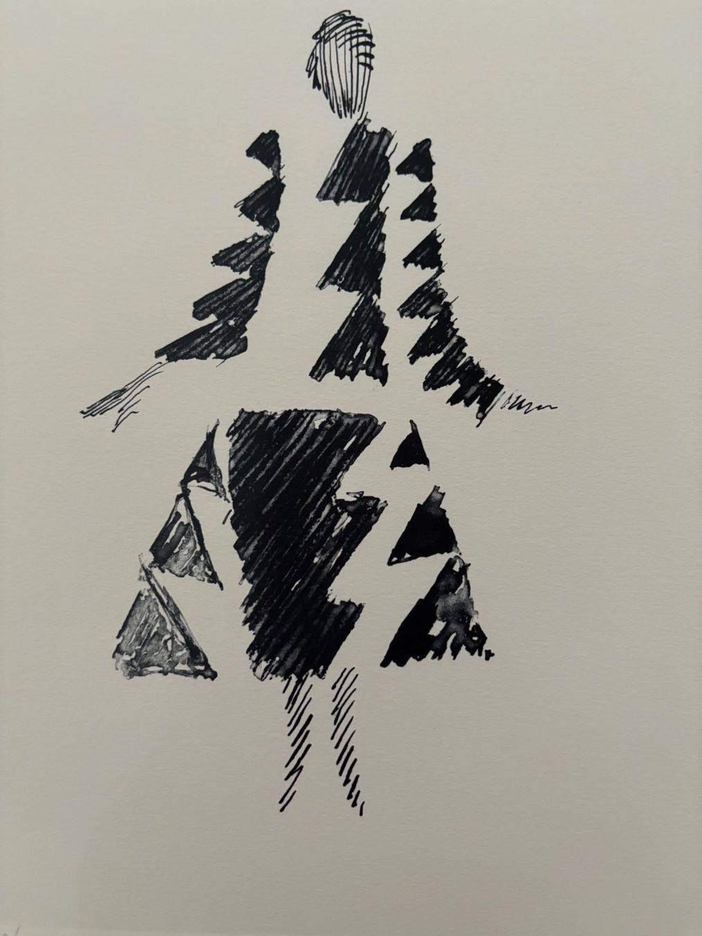 Grafica & Litografie: Sonia Delaunay - Robe Rythme Triangle, B&W Lithograph – Usato da Zollikon venduto da Ostendo 1