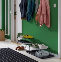IKEA GREJIG Schuhaufbewahrung, grau (2 Stück, stapelbar)