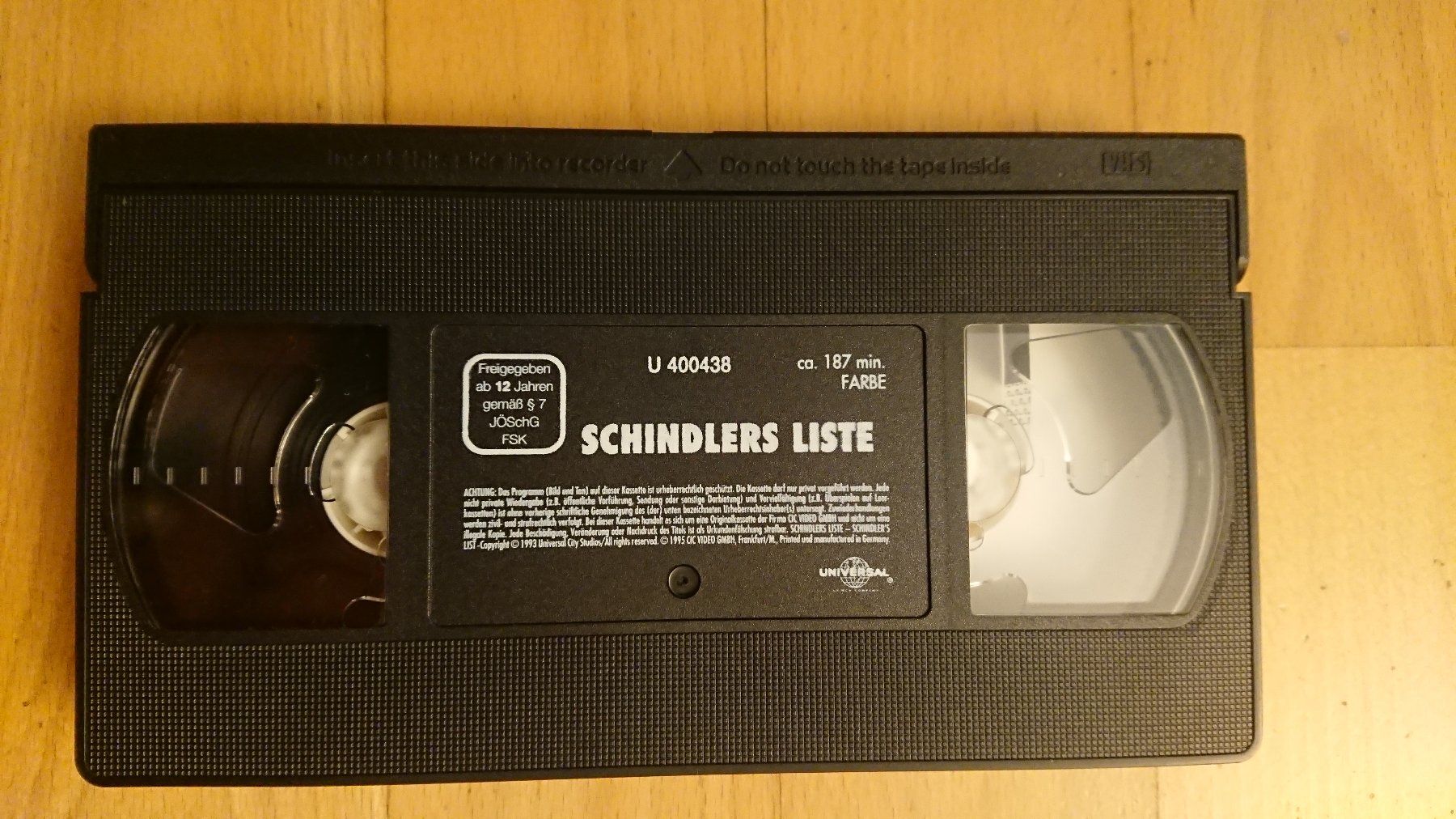 Tutti i VHS: Schindlers Liste - VHS – Usato da Egg b. Zürich venduto da orwell1984 2