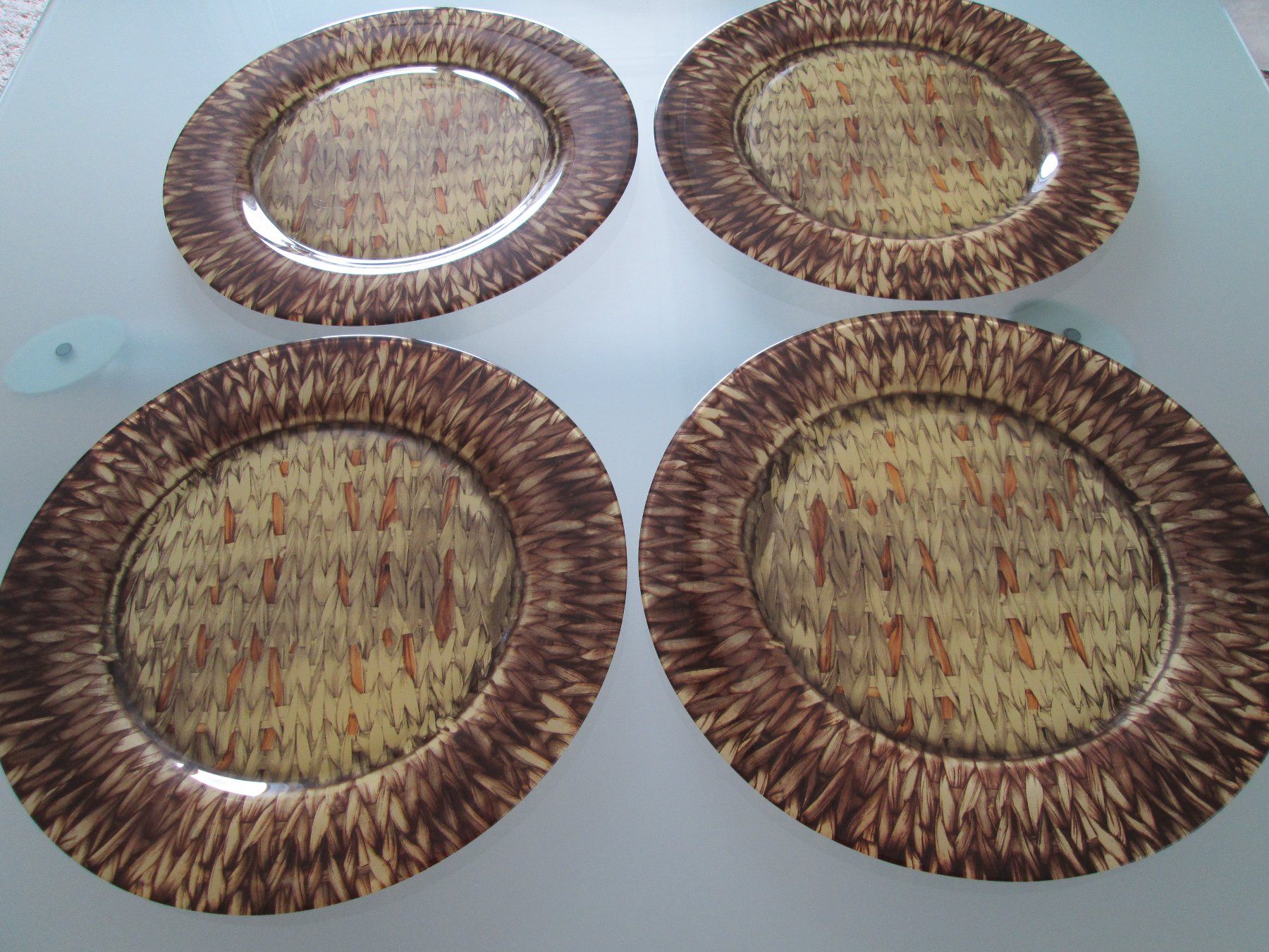 Teller: 4 Glasteller gross D-31cm.,4Stk.Platzset – Gebraucht aus Movelier von ddomenika 1