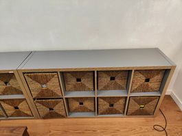 1 étagère IKEA KALLAX 4x2 + 8 paniers