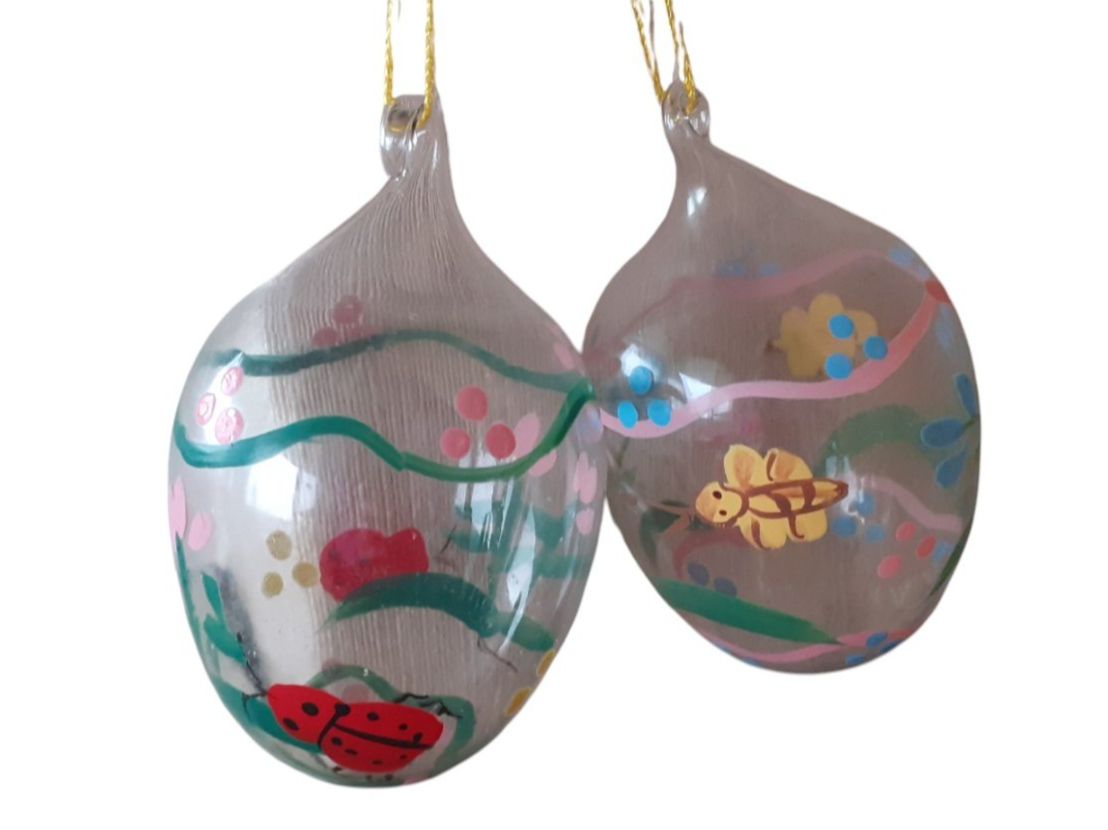 Tutte le decorazioni: 4 Kugeln - 1950er Blumen Ostern – Usato da Mörschwil venduto da antiksalon 1