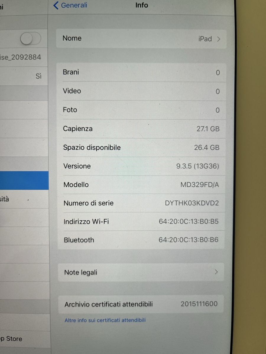 Apple Tablet PC: iPad 3 32GB WiFi Bianco A1416 usato – Usato da Pambio-Noranco venduto da val_97q2 4
