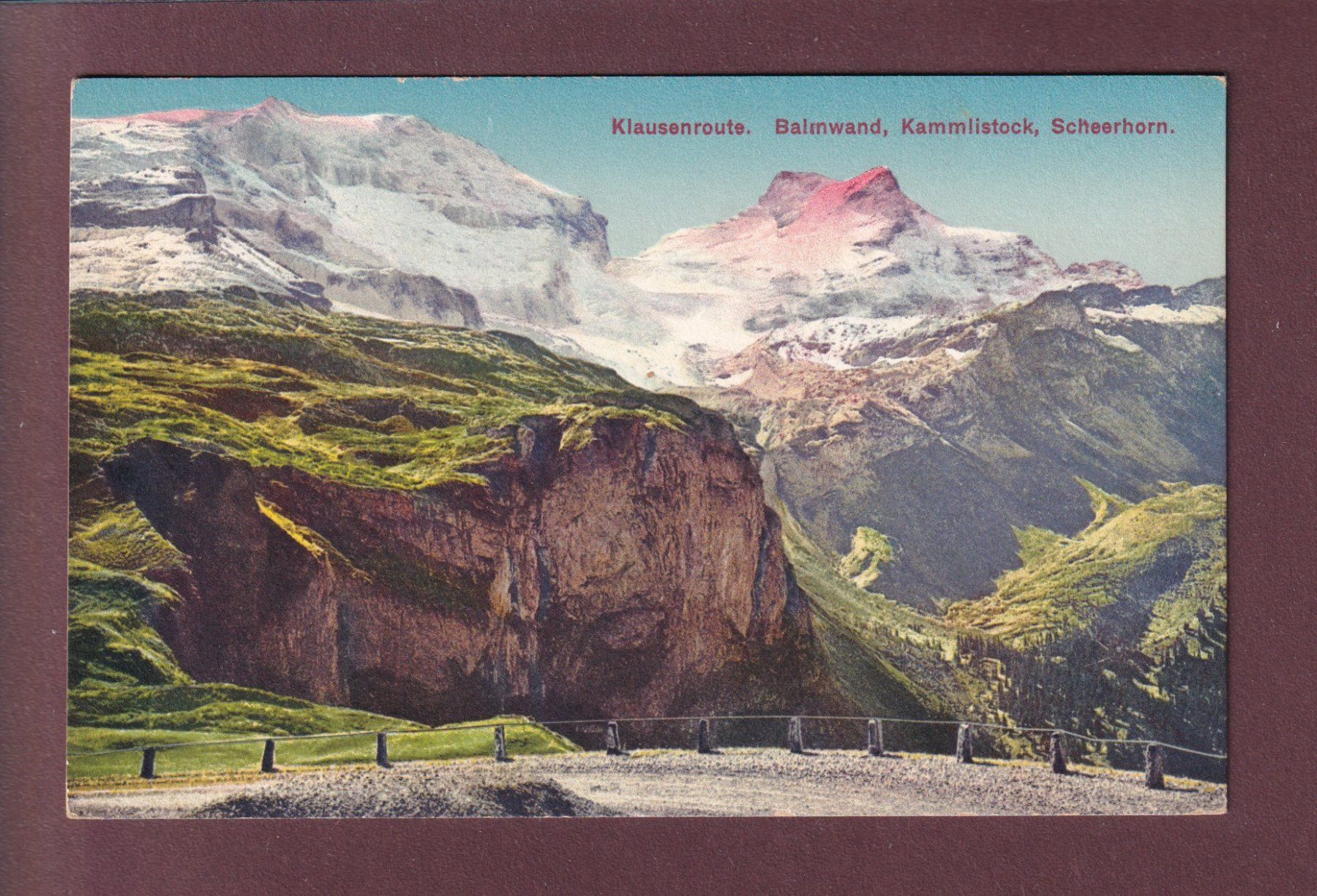 Cartoline postali: KLAUSENROUTE - Balmwand - Kammlistock – Usato da Pully venduto da nicecards