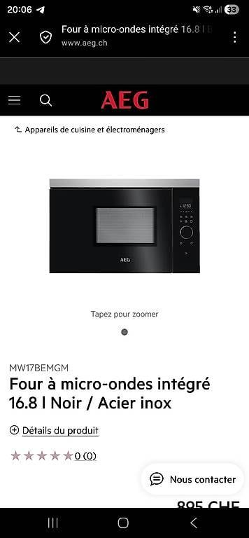 Fours: AEG Four à micro-ondes intégré – Neuf avec emballage d'origine à Sion par gosendes 2