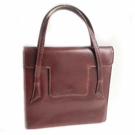 Kleine Tasche mit Henkel Leder rehbraun VINTAGE 1940s