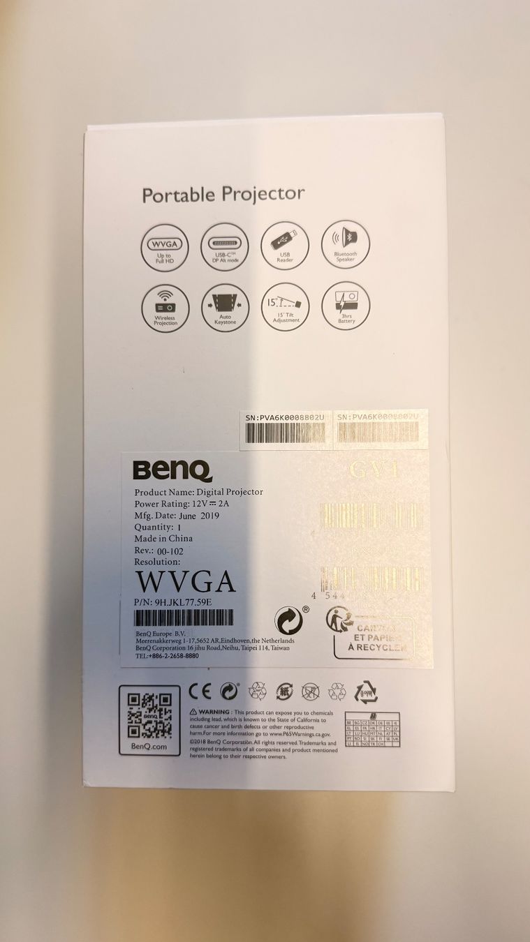 BenQ Videoprojektoren: BenQ GV1 mini portable projector gebraucht – Gebraucht aus Balsthal von eugenio.rodriguez 6
