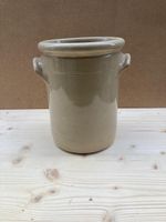 Steingut Topf mit zwei Henkeln beige guter Zustand