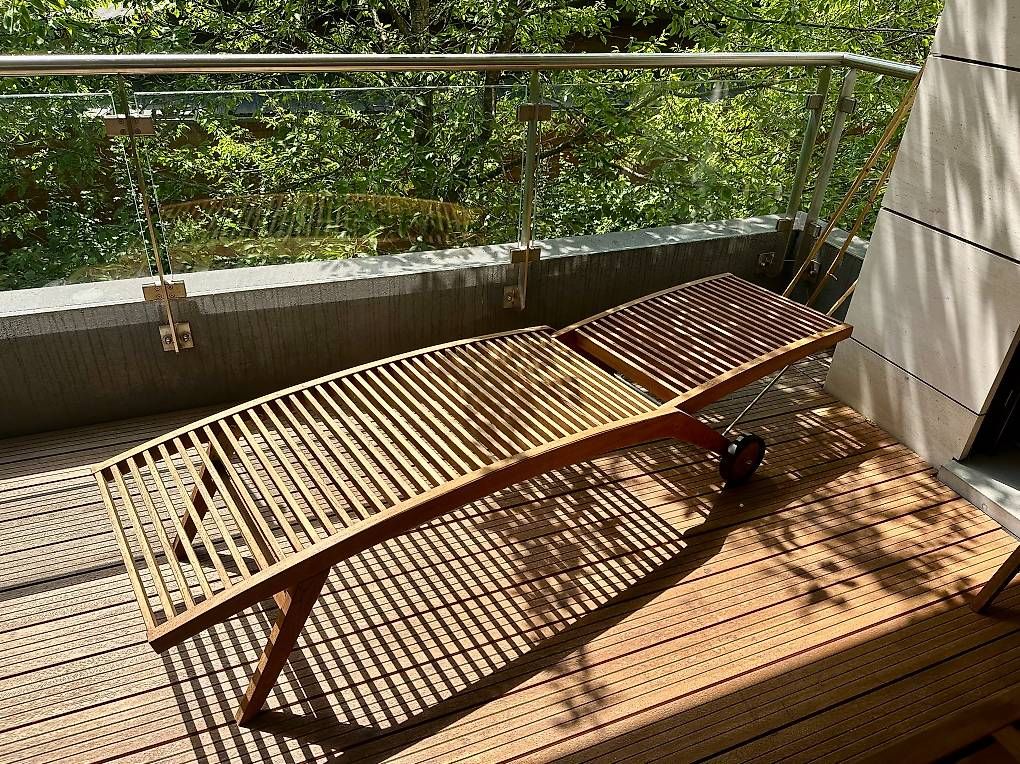 Chaises longues: Chaise longue de jardin en teck – D'occasion à Genève par win-win 2