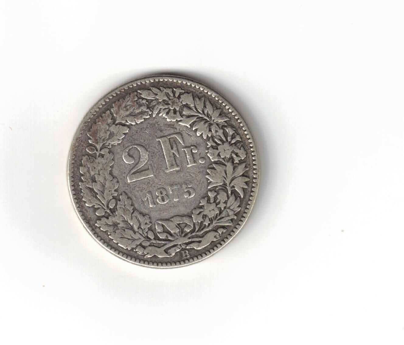 Tutti le monete: Fr. 2.- 1875 Silber – Usato da Bottmingen venduto da Golferin