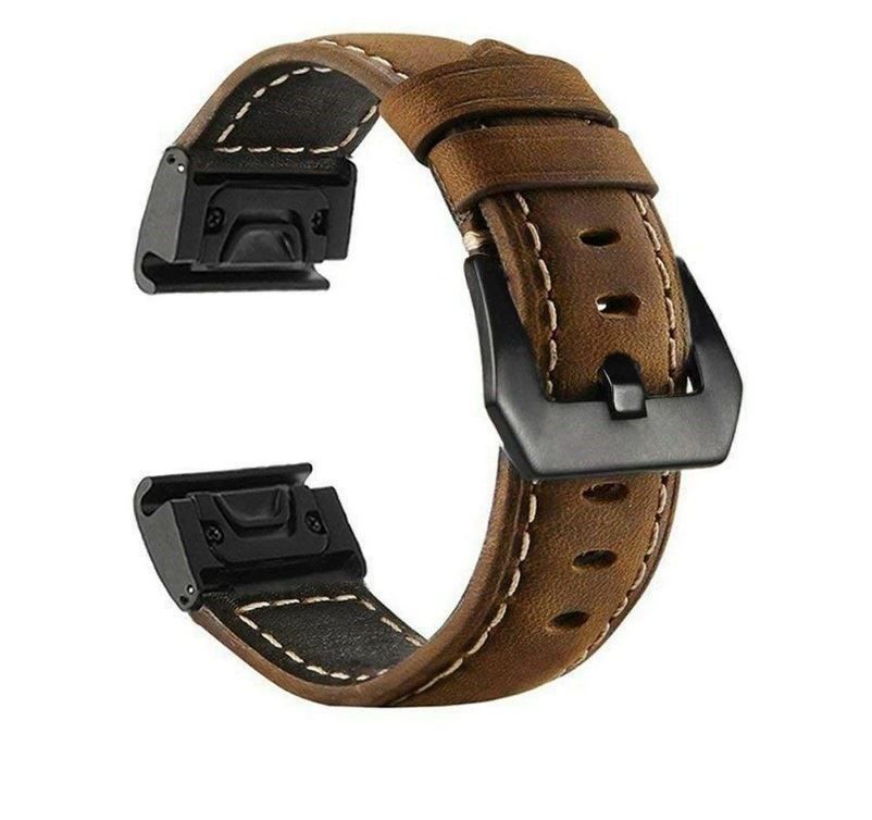 Garmin Smartwatch: Armband Bracelet aus Leder Cuir für Garmin Fenix 6 7 8 – Neu und originalverpackt aus Lausanne von WATCH-WORLD 1