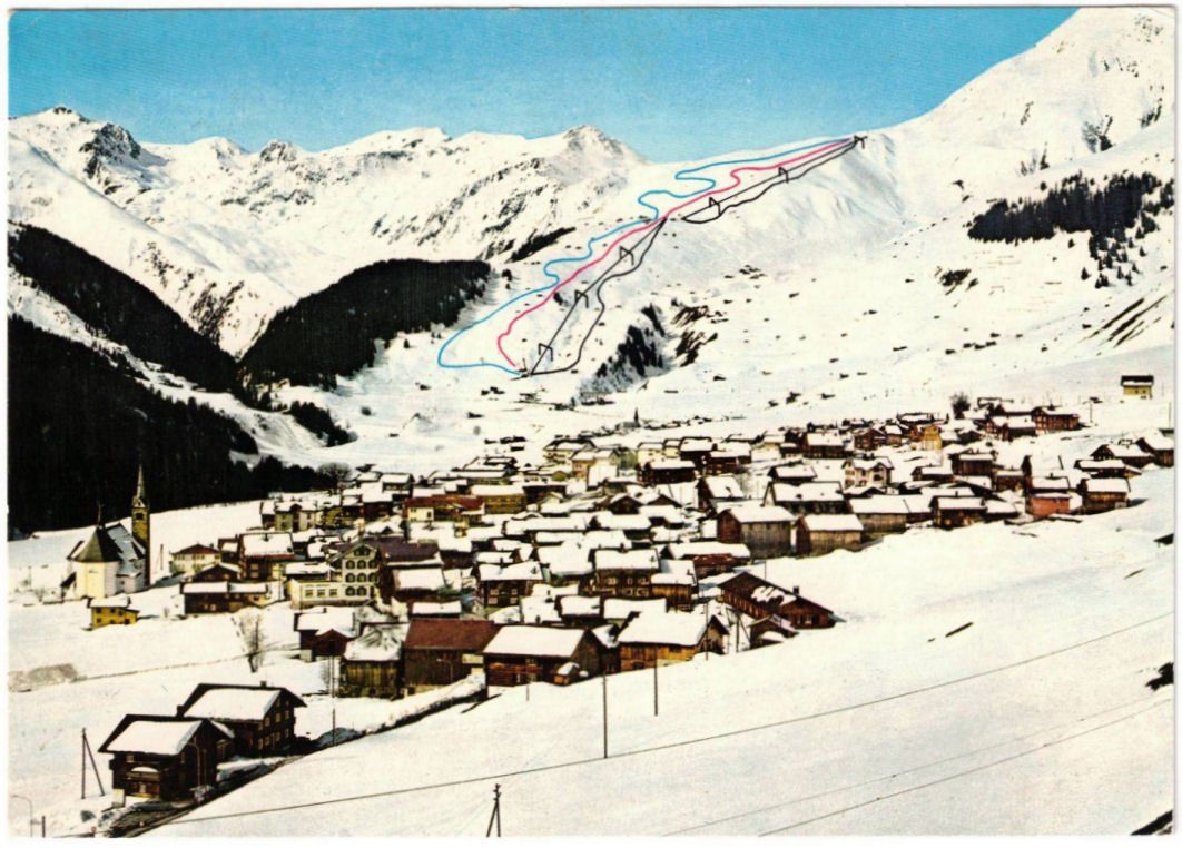 Cartoline postali: Sedrun - Pistenplan Milez – Usato da Binningen venduto da Mountainrider