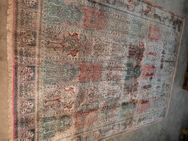 Kaschmir Seiden Teppich handgeknüpft