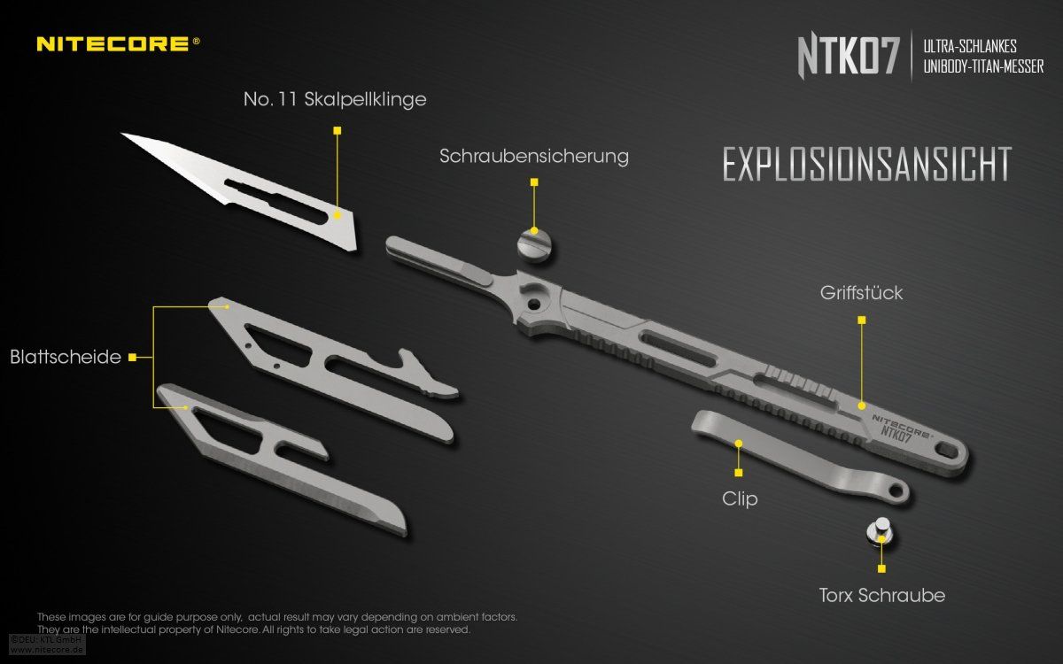 Coltelli: NiteCore Titan Messer NTK07 Unibody – Nuovo e nell'imballaggio originale da Grüningen venduto da Prolumin 9