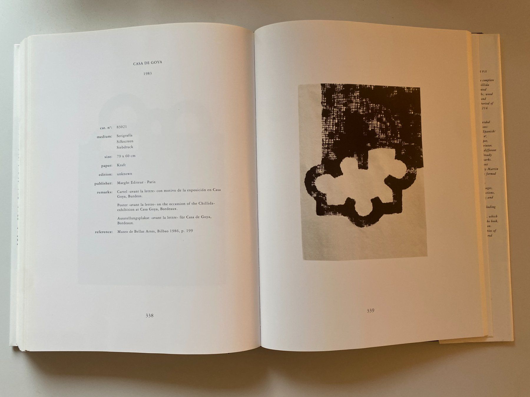 Livres: Kunstband, Buch Eduardo Chillida, Opus P.II, 400 Seiten – D'occasion à Gümligen par Vicky2 6