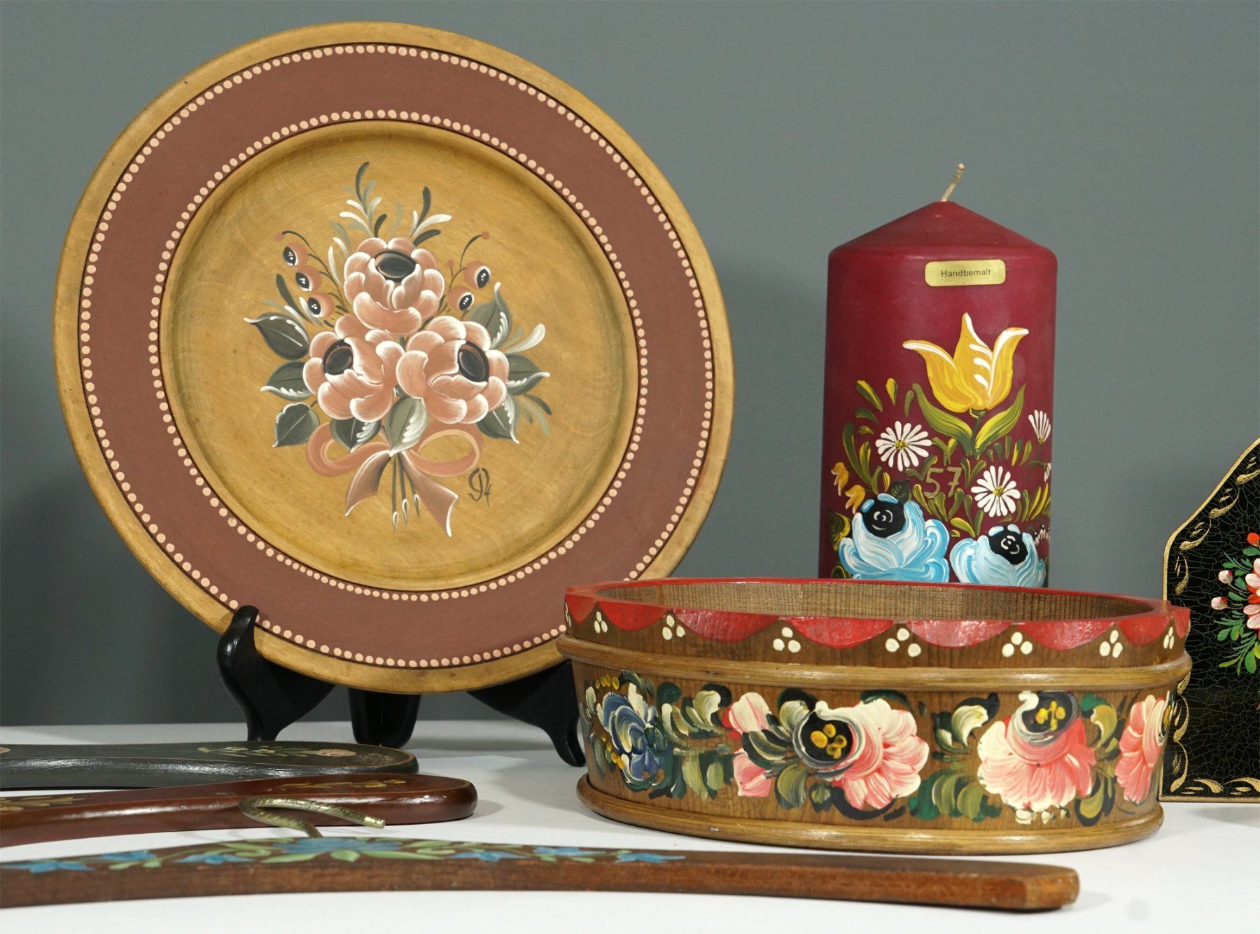 Tutte le decorazioni: Konvolut von 9 tollen Accessoires mit Bauernmalerei – Usato da Meggen venduto da Brockitare 1