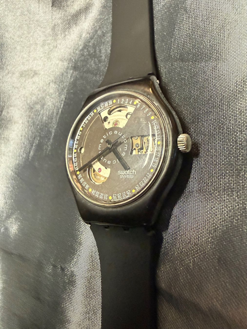 Swatch Uhren: Swatch Automatic Uhr Black Motion SAB100 Swiss Made – Gebraucht aus Glattbrugg von Xena14 4