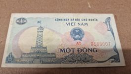 Vietnam 1 Dong Schein, seltene Banknote