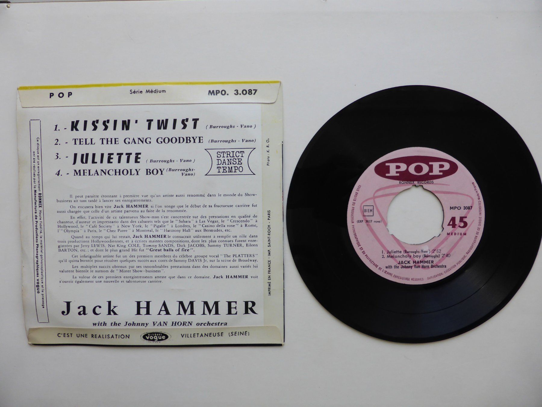 Dischi in vinile: VINYL SINGLE  EP  JACK HAMMER – Usato da Küssnacht am Rigi venduto da Mondkinder 1