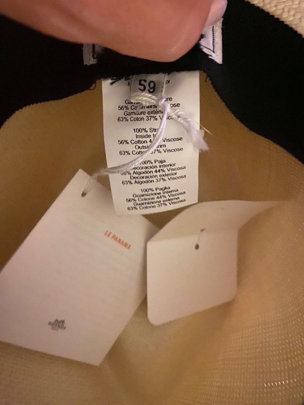 Hermès Copricapi, berretti & cappellini: Hermes Panamahut Original Gr.59 – Nuovo e nell'imballaggio originale da Zürich venduto da NNK28 8