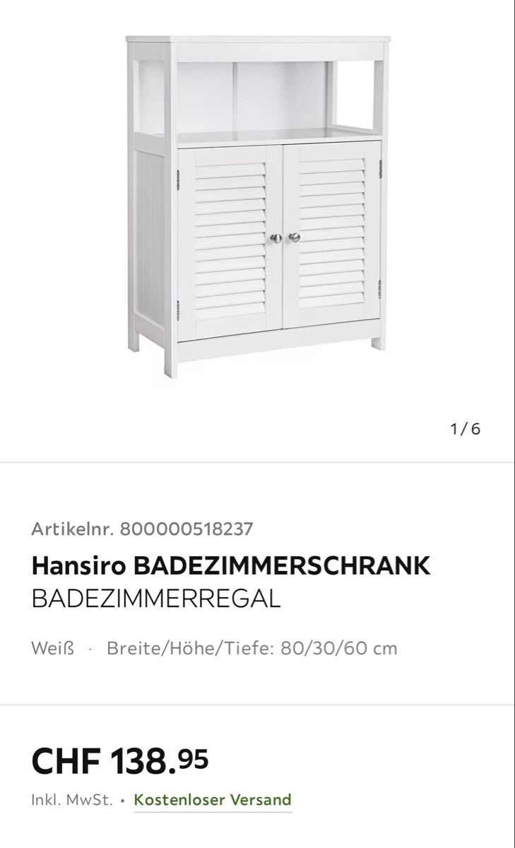 Armadi: Badezimmerschrank – Usato da Wallisellen venduto da cri_j8kj 1